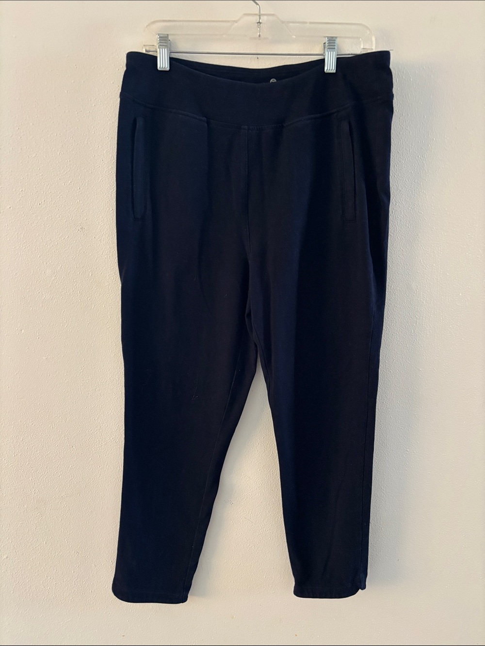 Talbots Black Straight-Leg Pull-On Pants-Size L-